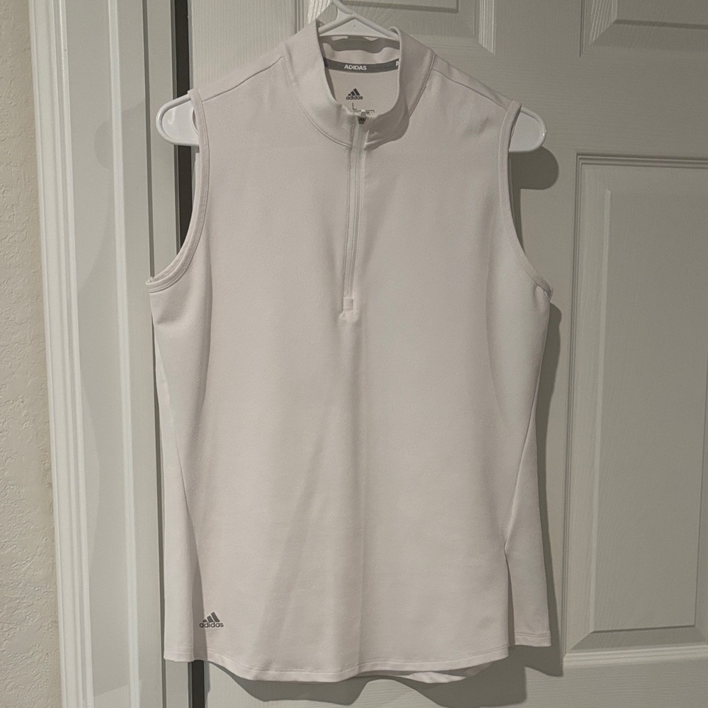 Adidas White Sleeveless golf top